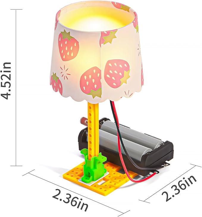 Bulk STEM Kits - 8 Set Electric Light Engineering Circuit Kit, Science Experiments Building Toys for Ages 8-12, STEM Girls Boys Arts and Crafts, Table Lamps for Kids Activities 8-10 10-12 14