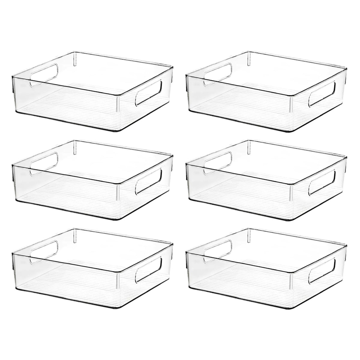 Clear Plastic Storage Bins, Home Bathroom Laundry Room Freezer Refrigerator Pantry Organizers and Storage Containers Fridge Organizer Bins Kitchen Organization Cabinet Medicine Bin for organizing