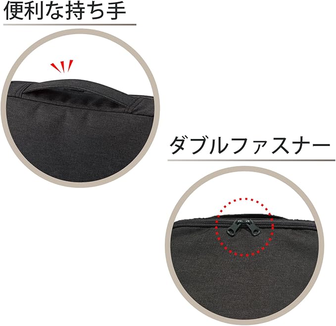 KOKUYO Pencil Case Pouch, Haco-Biz Standing Pen Pouch Bag, Foldable Stand up Pencil Holder Organizer, Large Capacity Portable Pencil Box for School Office Supplies