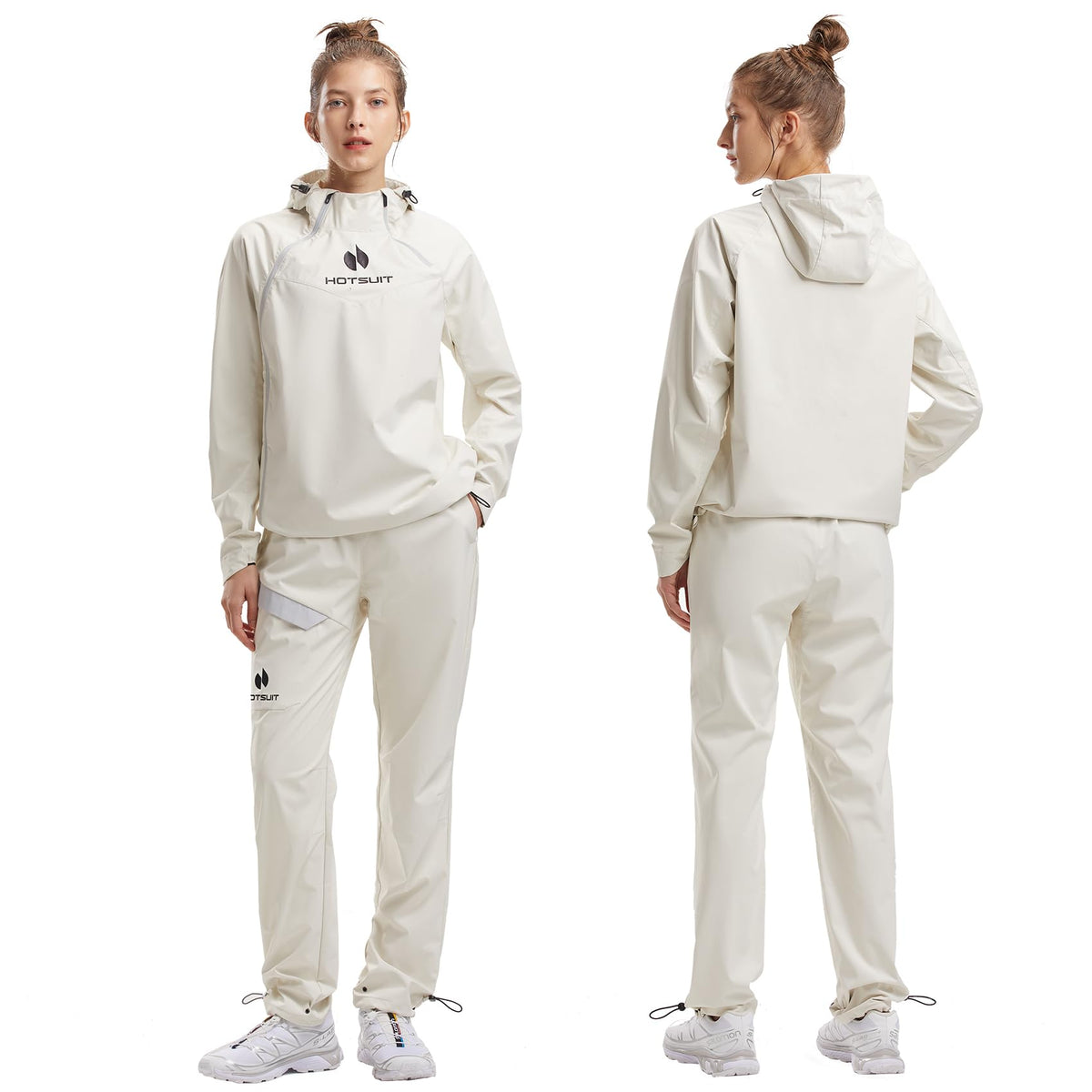 HOTSUIT Pro-Series Non Rip Sauna Suit for Women, Sweat Jacket Pants for Workout, L