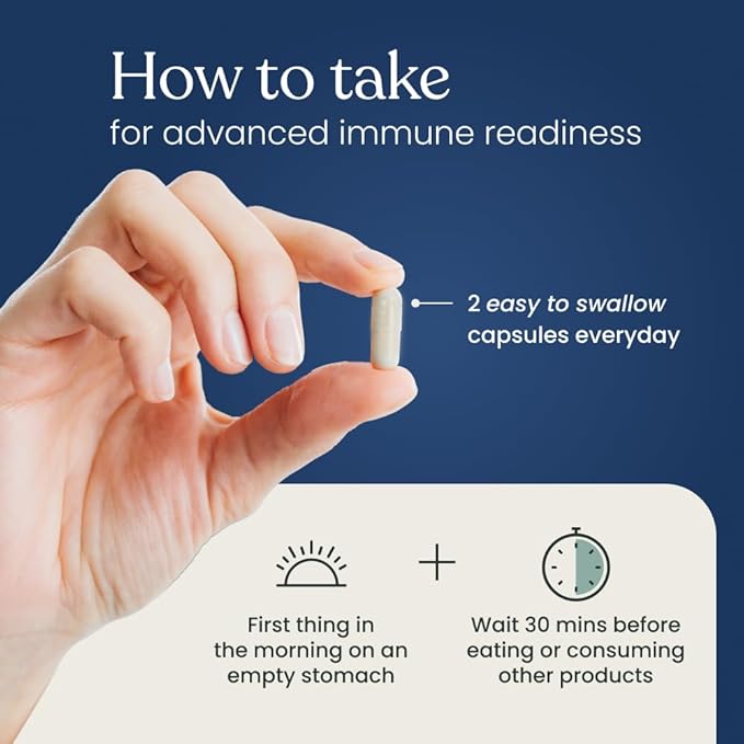 Better Way Health™ - Advanced Immune Readiness - Highly Purified 1,3/1,6 Beta Glucan + Vitamin C, Resveratrol, and Selenium - 60 Capsules (Pack of 1)