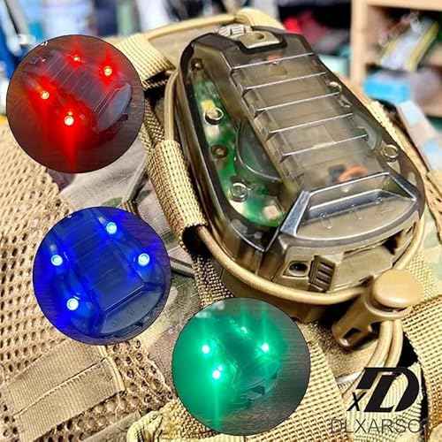 Tactical Helmet Light Signal Light Military IFF Helmet Light Flashlight Survival Signal Light for Outdoor Sports with LED + IR/Strobe