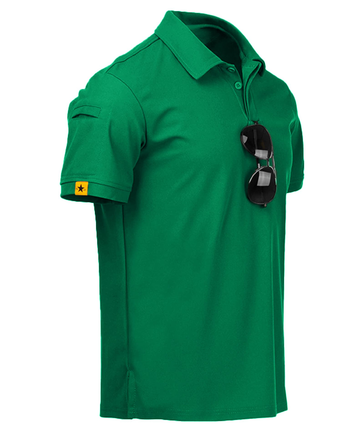 ZITY Mens Polo Shirt Short Sleeve Sports Tactical T-Shirt Athletic Golf Polos Daily Casual Stylish Collared Shirts for Men Viridian X-Large