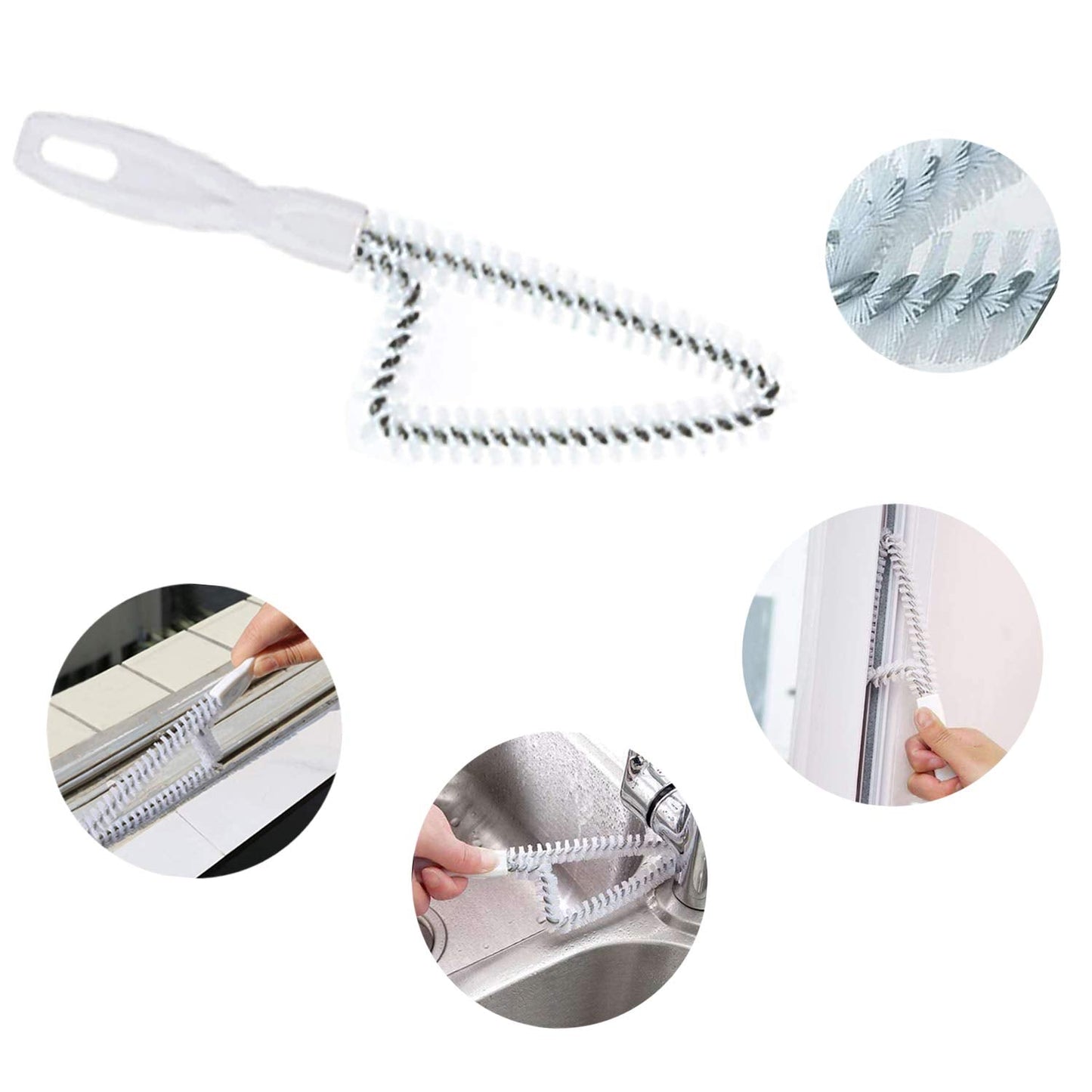 8 Pcs Hand-held Groove Gap Cleaning Tools,Door Window Track Cleaning Tools Groove Corner Crevice Cleaning Brushes for Sliding Door/Tile Lines/Shutter/Car Vents/Air Conditioner/Keyboard