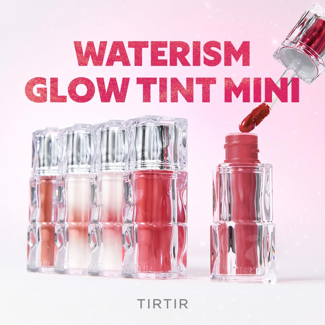 TIRTIR [*Mini Size Waterism Tinted Lip Gloss #20 Fever Red, 0.06 Fl Oz – Kiss Ready Lipgloss, 12H Long Lasting Non Sticky Natural Tinted Glow Korean Multiuse Cheek and Lip Tint for Women gift