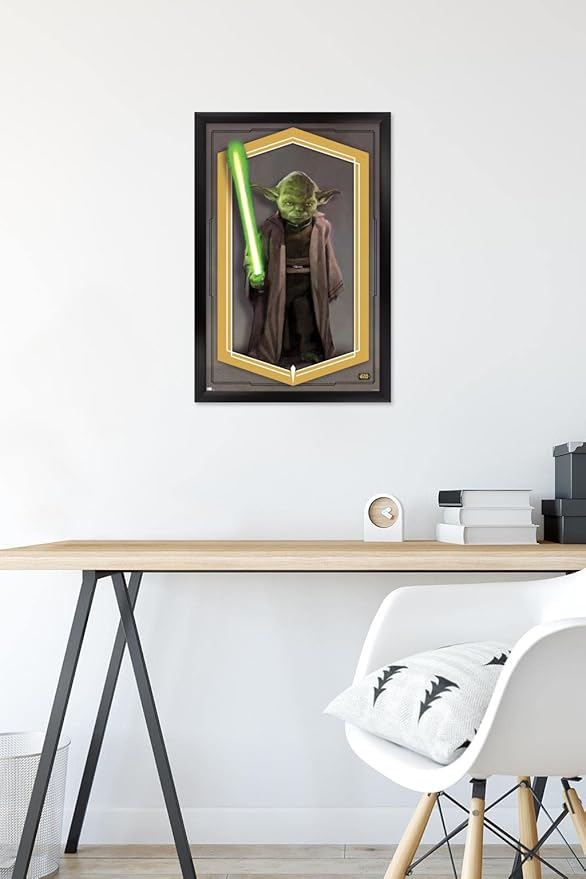 Trends International Star Wars: The High Republic - Yoda Wall Poster, 14.725" x 22.375", Black Framed Version