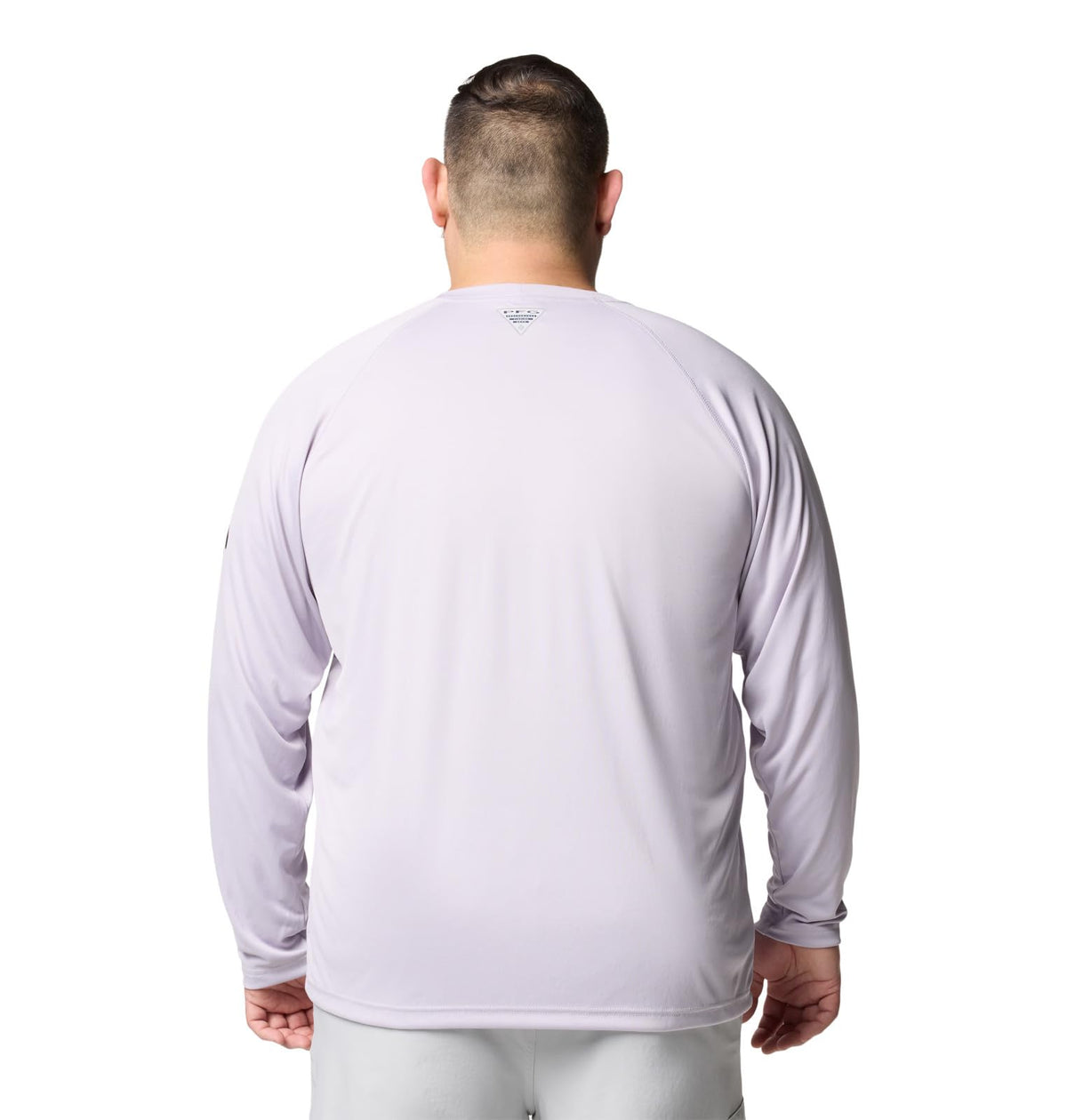 Columbia Men's PFG Terminal Tackle Long Sleeve Fishing Shirt, Lavender Pearl/Black Logo, 4X Tall