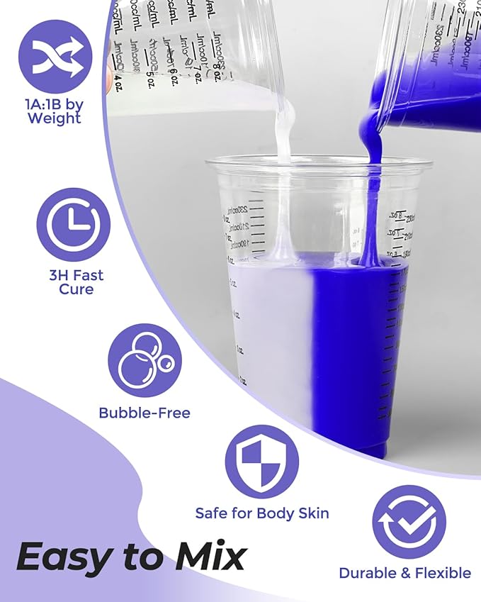 Nicpro 250oz Silicone Mold Making Kit 30A, Platinum Liquid Silicones Rubber