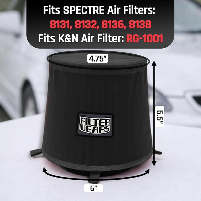 FILTERWEARS Pre-Filter F102K For SPECTRE Air Filters 8131 8132 8136 8138 K&N