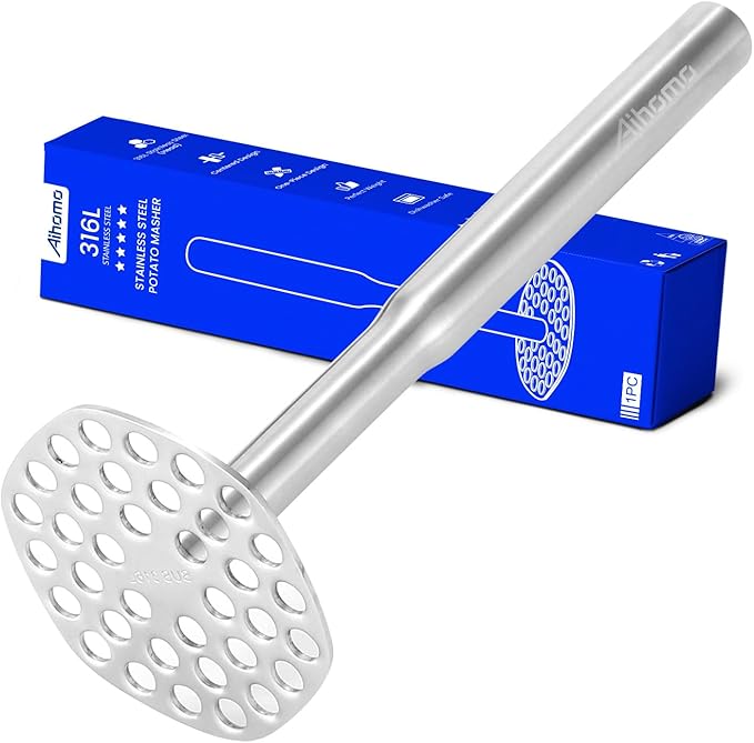 316L Stainless Steel Potato Masher, Dishwasher Safe, Bean Masher