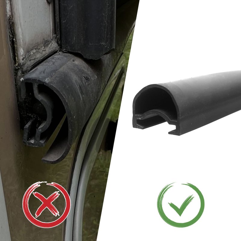 RV Slide Out Seal 1 * 15/16 Inch * 35' D-Seal Wiper Weather Stripping 018-312-EKD Replacement for RV Camper Slideout System Black Rubber