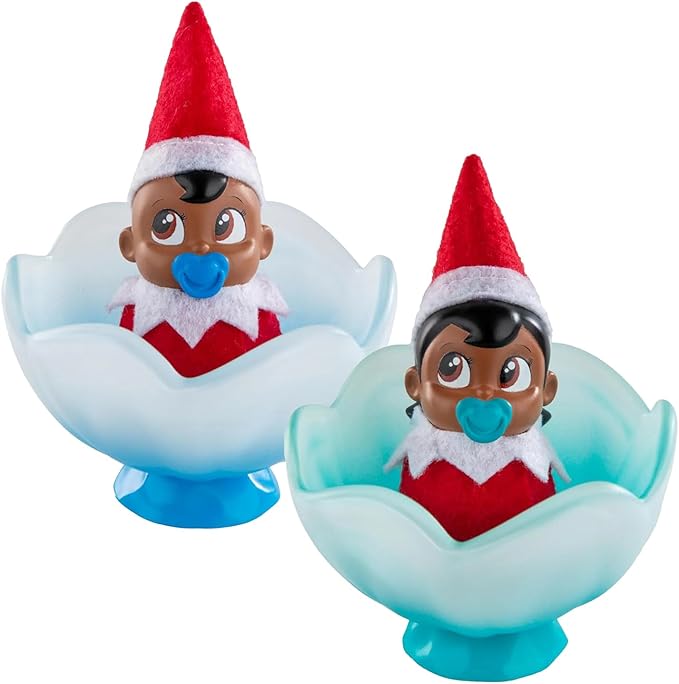 The Elf on The Shelf Frost Pips Dark Tone Duo: Boy and Girl Dark Tone Mini-Blooms