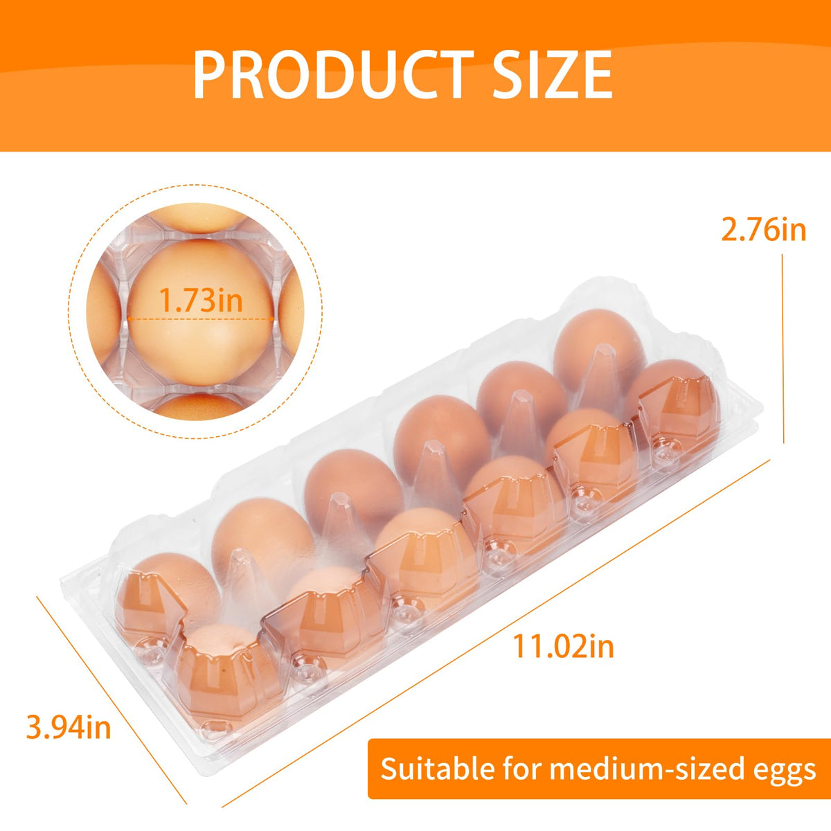 GRRONZEE 120 Pack Egg Cartons Cheap Bulk 12 Count Egg Containers for Chicken Eggs, One Dozen Empty Egg Cartons for Home Ranch Chicken Farm, Commercial Business Market Display, 2x6 Grids