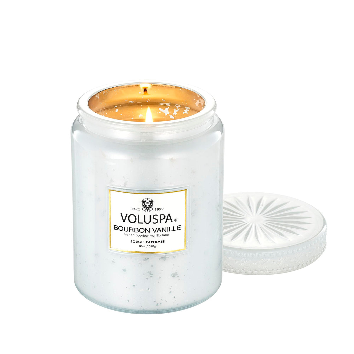 Voluspa Sparkling Rose, Large Candle Jar, 18 Ounce, 100 Hour Burn Time, Coconut Wax for Clean Burning, Handcrafted in the USA