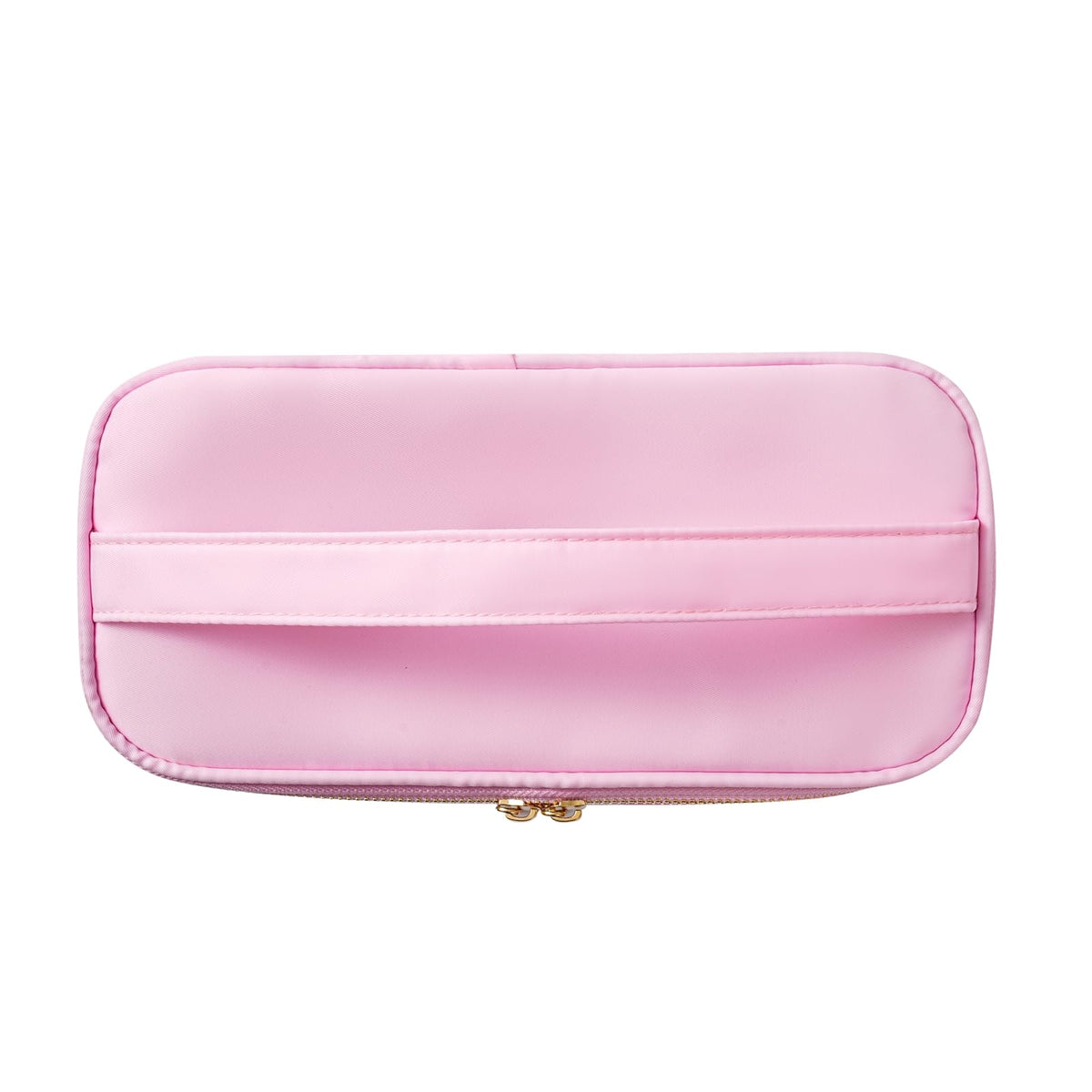 RSRSLEII Clear Waterproof Summer SPF Makeup Bag，Aesthetic Transparent Letter Patch Cosmetic Bag with Metal Zipper, Preppy Sunscreen Accessories Storage Organization, Beach Travel Purse(01SPF Pink)