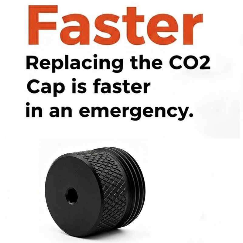LZXUNG CO2 Fast Cap Adapter Compatible with BYRNA CL,Quick Release Accessories for CO2 Cylinder,Extended Grip Design,More Grip Area,No Tools Required,Black Aluminum CO2 Quick-Release Cover Adapter