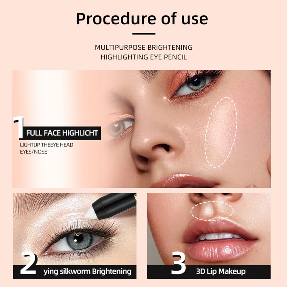 Monochrome Cream Glitter-Shimmer Eye Shadow Stick Palette makeup | 2-in-1 Eyeshadow & Eyeliner Pencil for Women | Waterproof, Vegan & Cruelty-Free | Sombras Para Ojos | 05 Shimmer Black
