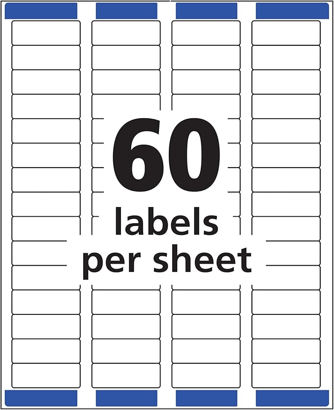 Avery Printable Return Address Labels with Sure Feed Technology, 2/3" x 1-3/4", White, Laser & Inkjet Compatible, 600 Blank Labels Total, Great for Mailing, Branding, and More (18294)