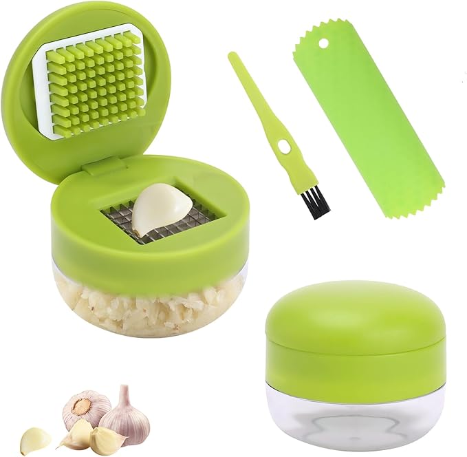 Foyucool 2Pcs Garlic Presses, Garlic Chopper for Garlic Ginger Fruit