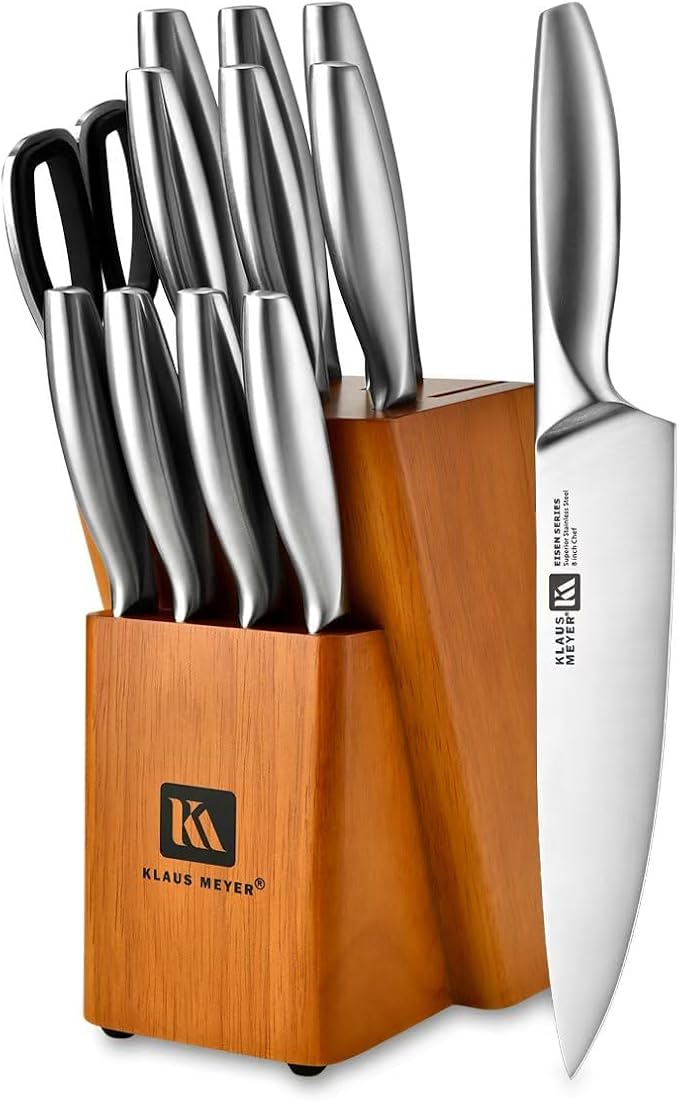 Klaus Meyer Eisen 13 Piece Stainless Steel Kitchen Knife Set With Block