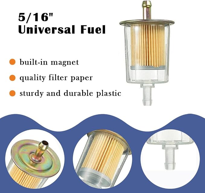 4PCS 5/16" Universal Fuel Filters