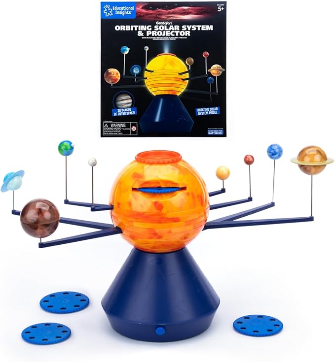 Educational Insights GeoSafari Orbiting Solar System & Projector - Space Toys & STEM Learning for Kids, Model Planet Kit, Science Classroom Decor, Astronomy Sets and Gifts for Boys & Girls Ages 5+