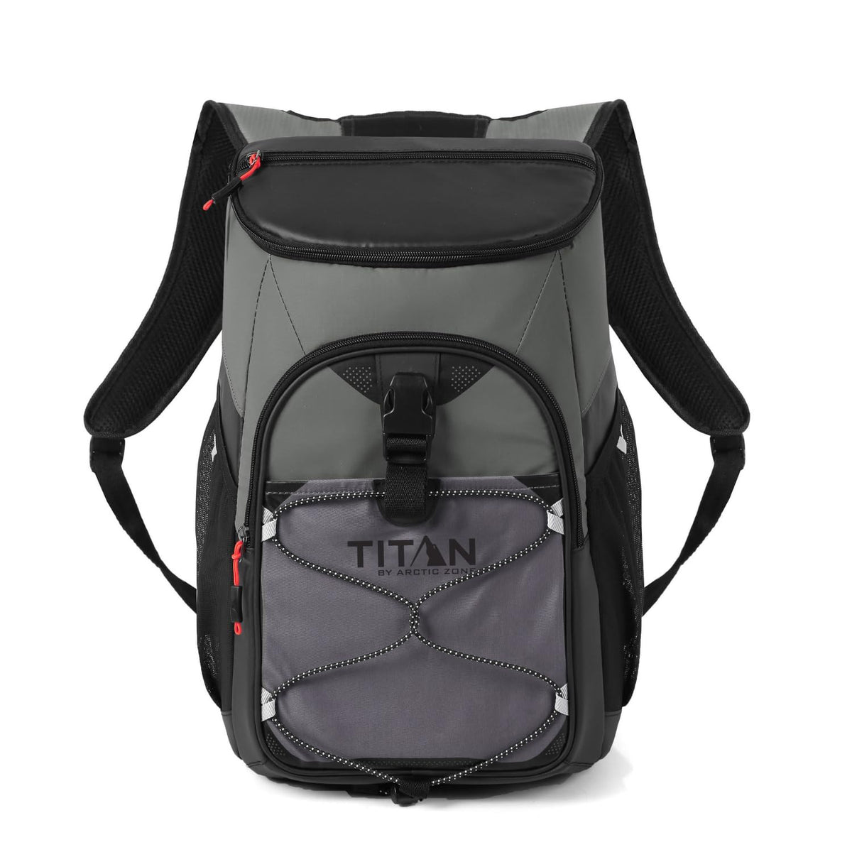 Titan by Arctic Zone Backpack Cooler, Insulated Soft Sided Bag with Leak Proof Lining and Padded Straps, for Lunch, Picnic, and Travel, 24 Can Capacity, Sharkskin Grey