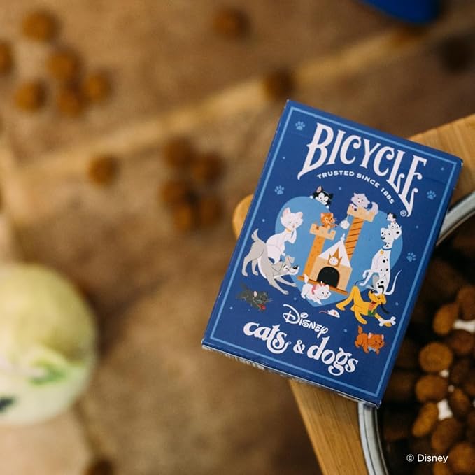 Bicycle Disney Cats and Dogs Inspired Playing Cards, Featuring Lady and The Tramp, Chesire Cat, 101 Dalmations, Yzma, and More!