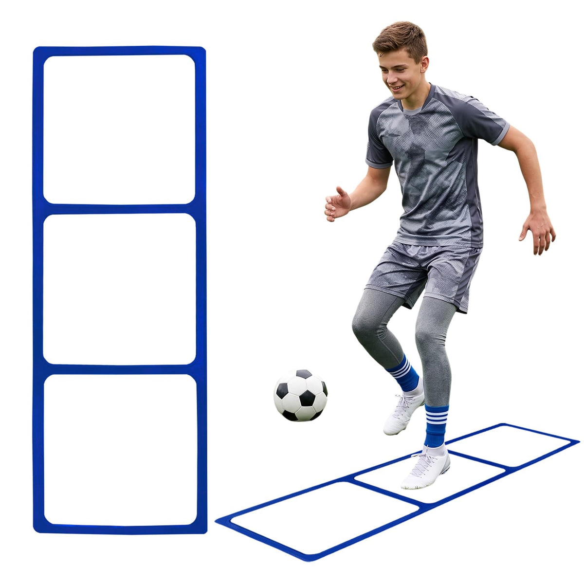 bibahala One-Piece Silicone Agile Ladder 1 PC Suitable for Sports & Fitness Step Training Soccer Footwork Practice Street Dance Step Training Auxiliary Kit for Various Indoor and Outdoor Floor Areas