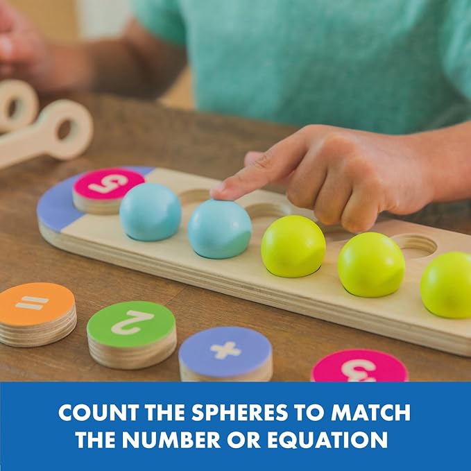 Educational Insights Count & Match Wooden Set - Counting Toys for Kids, Preschool Math Manipulatives & Fine Motor Skill Games, Toddler Learning Toys, Montessori Number Sets for Toddlers Ages 3+