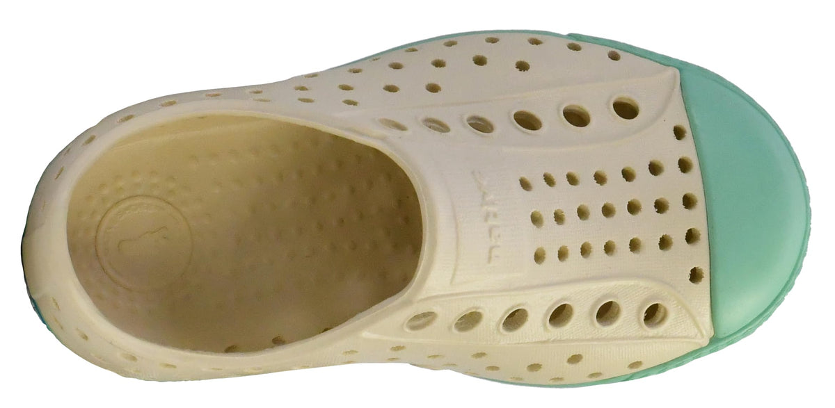 Native Shoes Unisex-Kids Jefferson Sneakers, Bone White/Fresco Green, 11 Little Kid