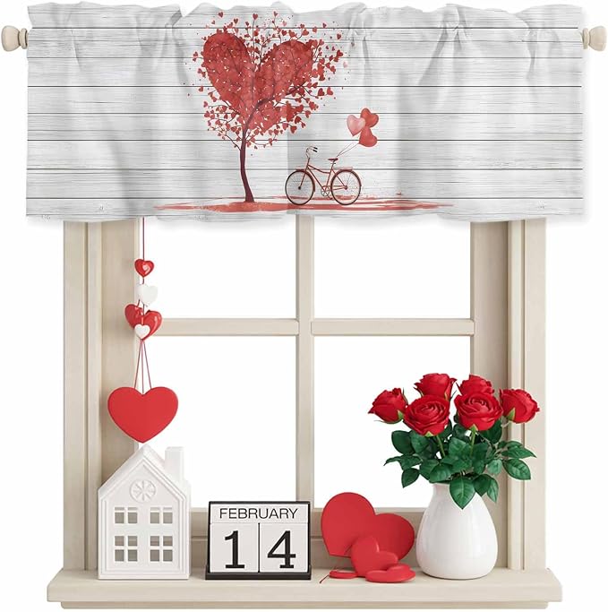 Valentine's Day Valance Curtains