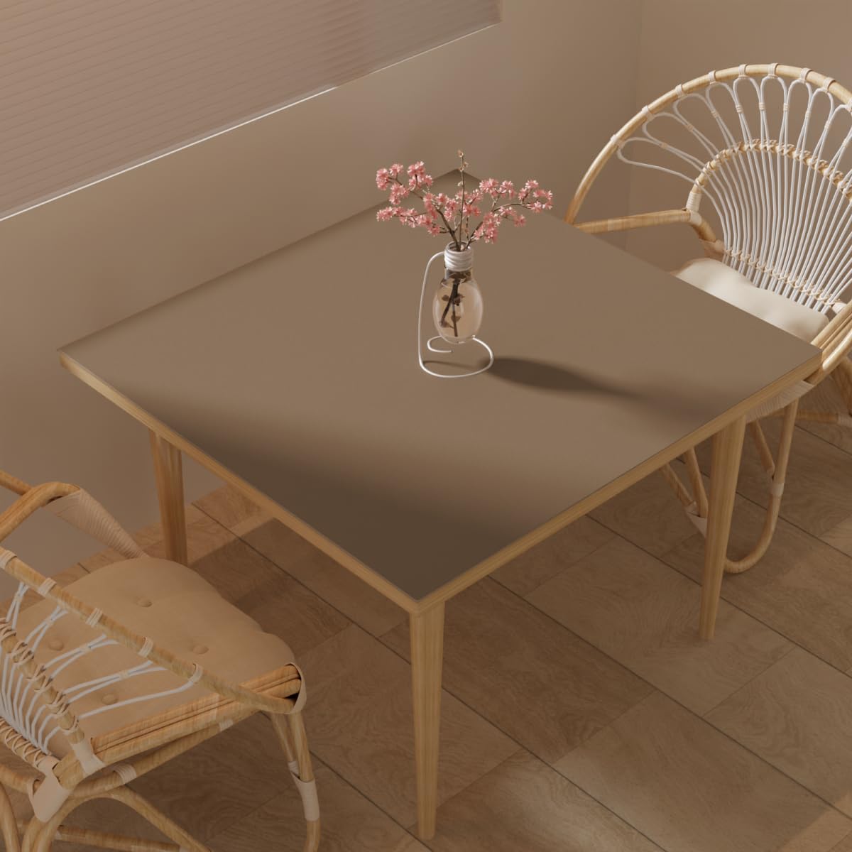 Zinkooat Table Pad - Used for Square Table Waterproof and Easy to Clean Good Flatness Easy to Used for Dining Table(Black+Gray 46x46)
