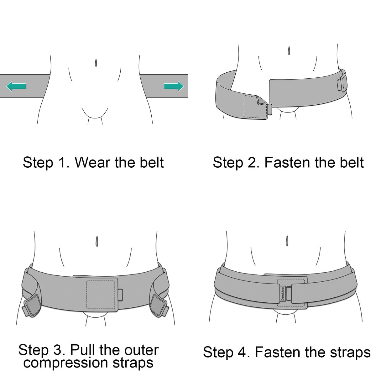 Lightweight Back Brace for Lower Back Pain Under Clothes - Relief from Sciatica, Hip and Spine Pain - Breathable & Adjustable Lumbar Support Belt for Home, Work and Exercise - Suitable for Women&Men