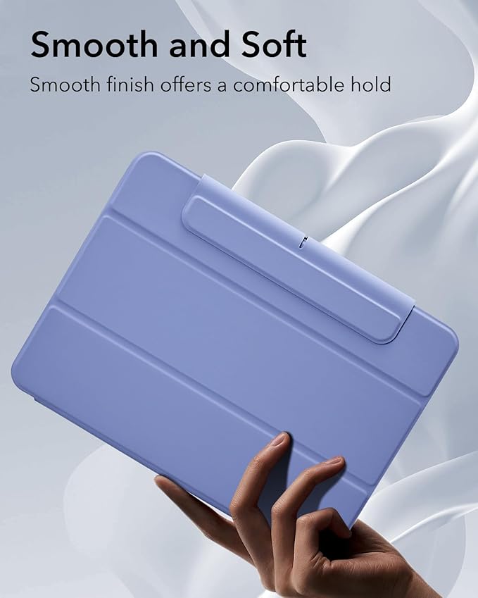 ESR for iPad Pro 13 Inch Case (M5/M4) 2025/2024, Removable Magnetic Cover, Vertical Stand, Fully Supports Pencil Pro and Pencil(USB-C), Rebound 360 Series, Lavender