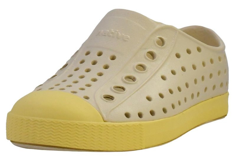 Native Shoes Unisex-Kids Jefferson Sneakers, Bone White/Gone Bananas Yellow, 10 Toddler