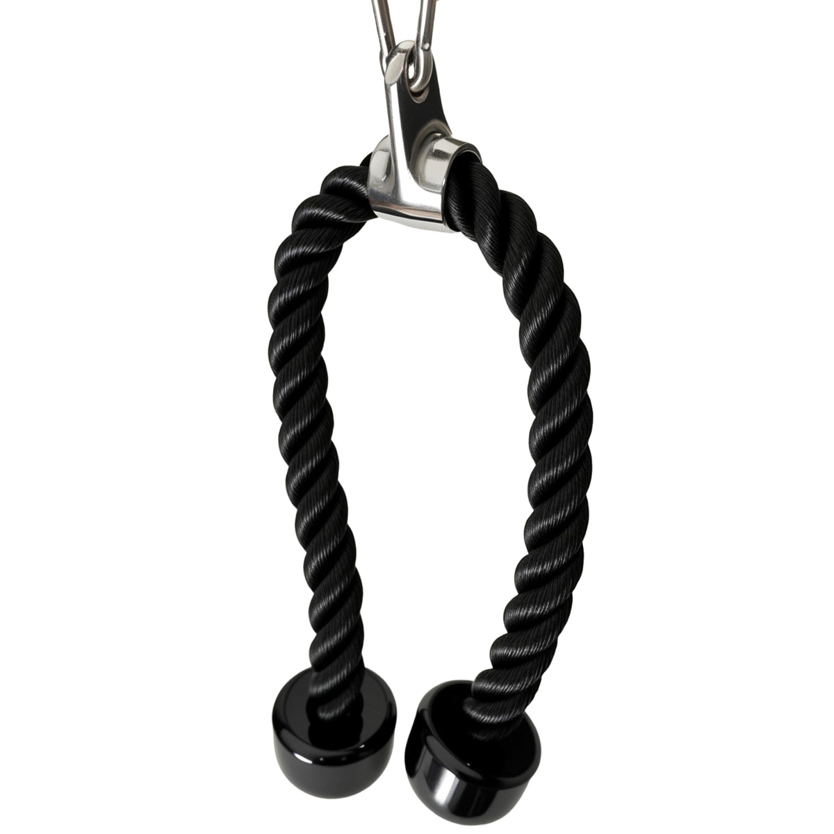 qibylift Deluxe Tricep Rope Pull Down - 27 Inch/14 Inch Rope Length, Easy to Grip & Non Slip Cable Attachment (Black)