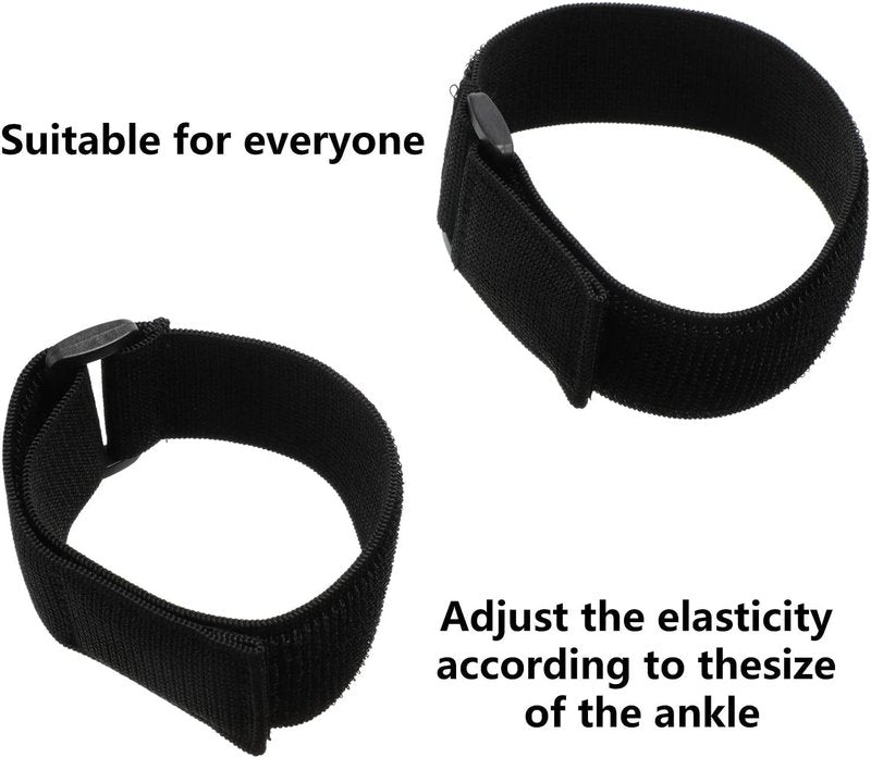 HywkingGrt 4 Pcs Black Elastic Ankle Straps Cycling Pant Leg Straps Adjustable Safety Band Boot Blousers for Climbing Fishing Outdoor Sport