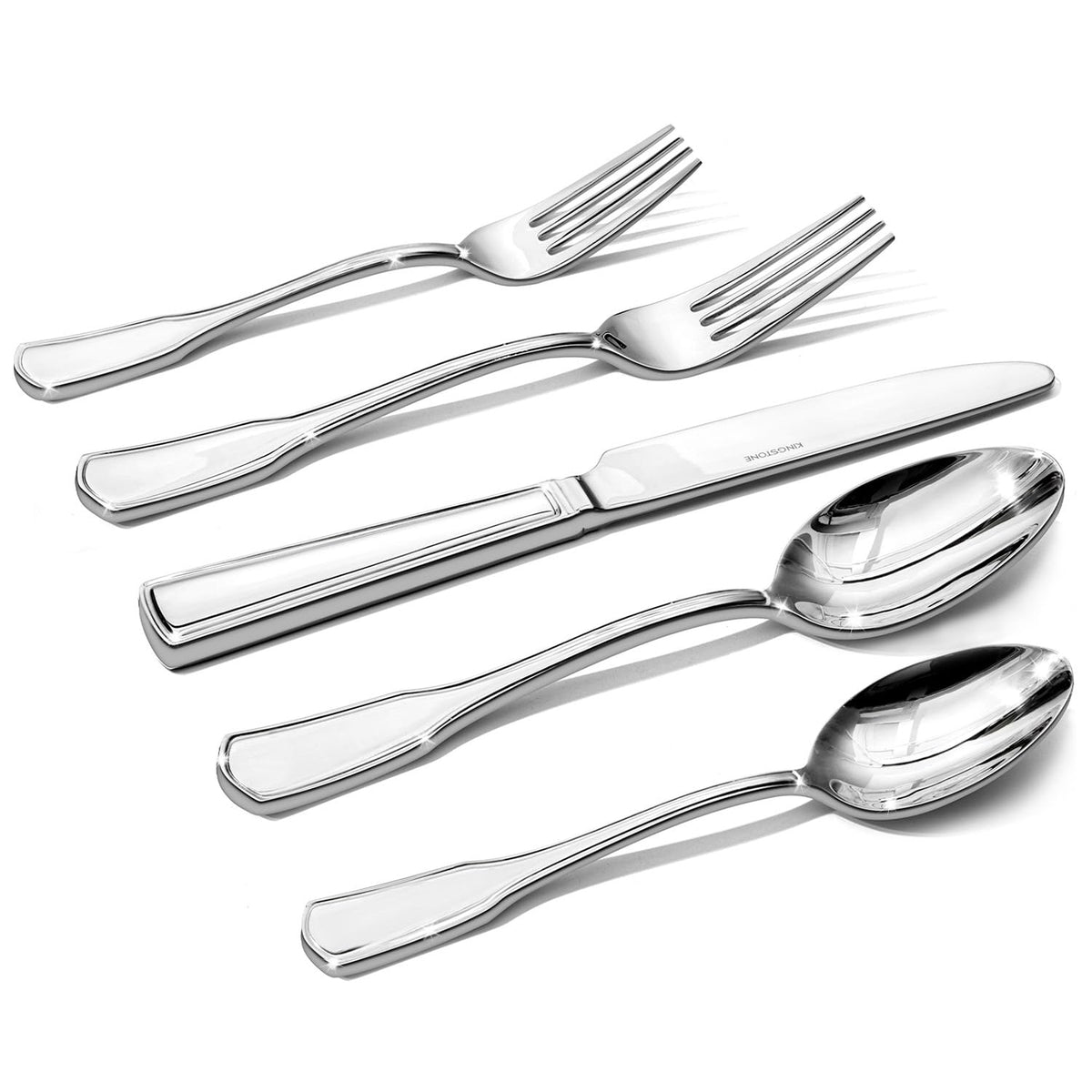 KINGSTONE 20 Piece Silverware Set for 4, 18/10 Stainless Steel