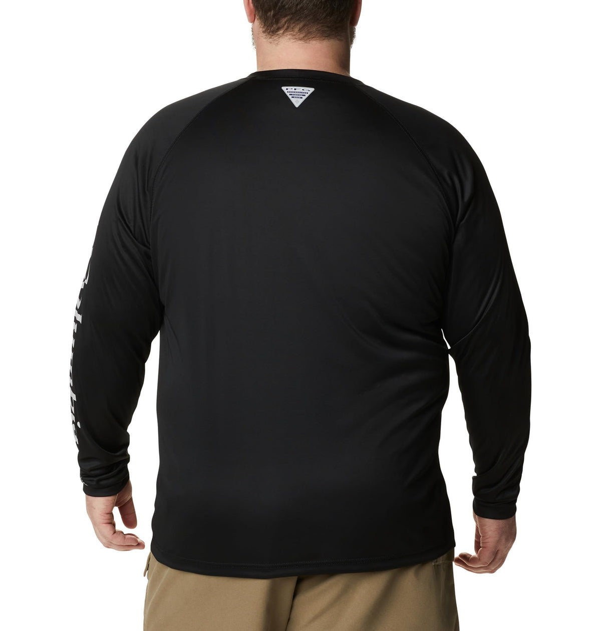 Columbia Men's PFG Terminal Tackle Long Sleeve Fishing Shirt, Black/Cool Grey Logo, 3X