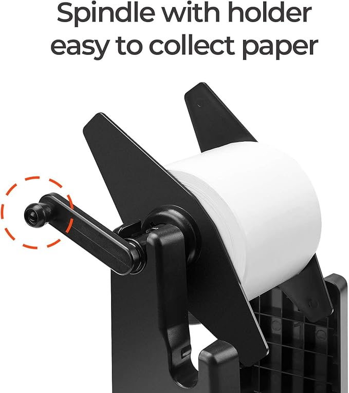 MUNBYN External Rolls Label Holder, 2 in 1 Fan-Fold Stack Paper Holder for Desktop Thermal Label Printer