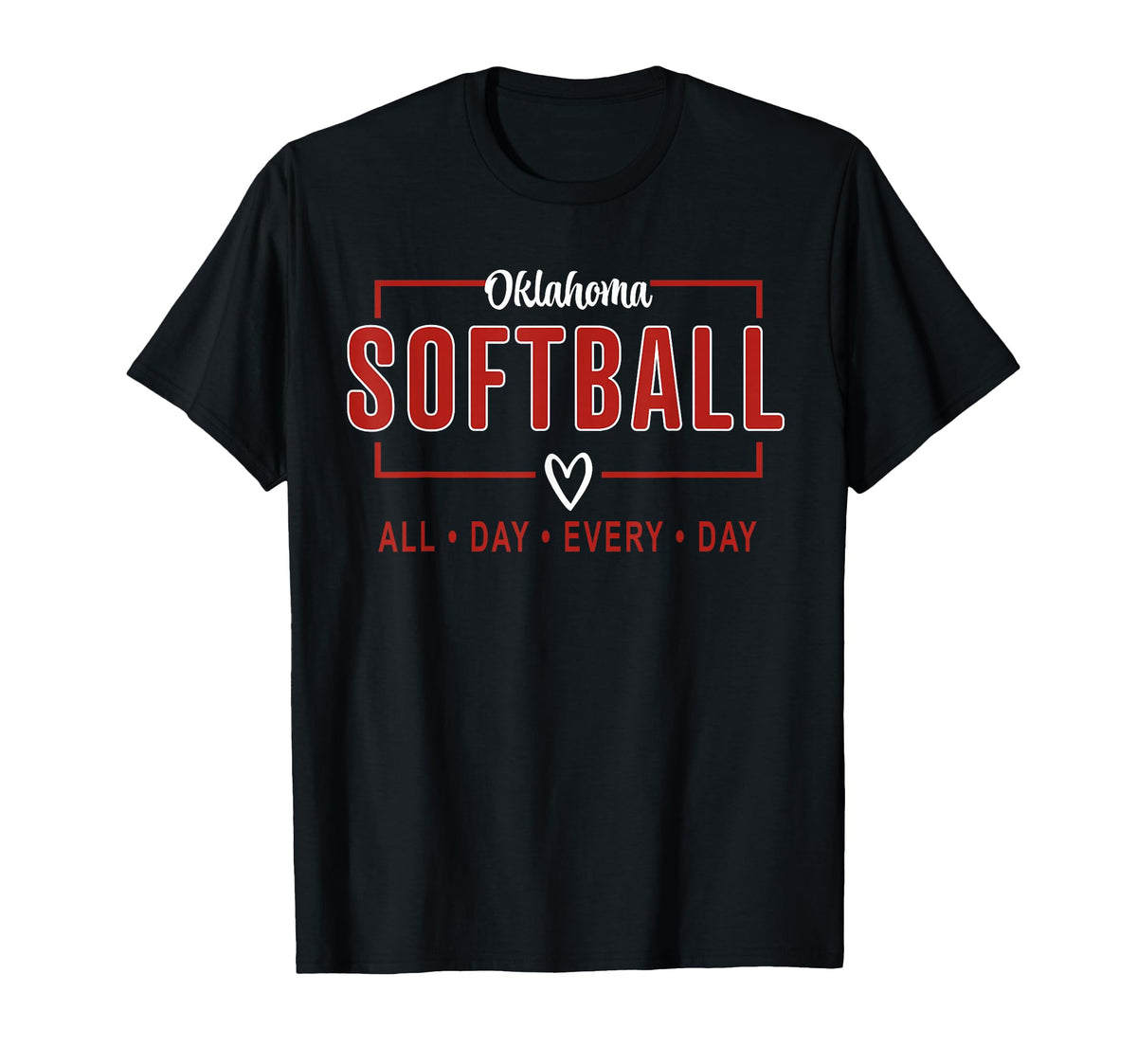 Oklahoma Softball Vintage Mens Kids Team Retro Softball Fan T-Shirt