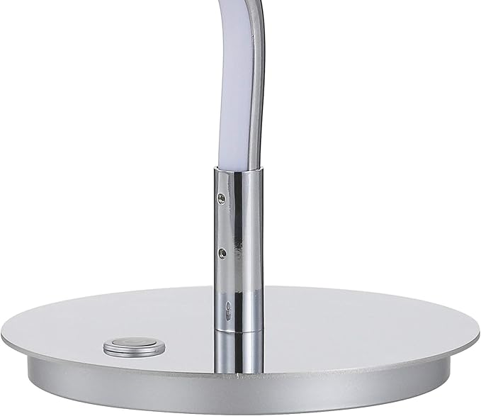JONATHAN Y 19.75" Chrome Modern Scribble Dimmable Integrated LED Table Lamp, 3-Way Touch Sensor Desk Lamp for Living Room, Bedroom, Office, Minimalist Glam Decor JYL7026A