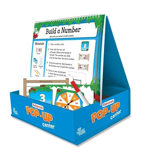 hand2mind Rekenrek Pop-Up Learning Activity Center, Math Games for Kids, Abacus for Kids Math, Math Manipulatives, Montessori Materials for Preschool, Kindergarten Homeschool Supplies