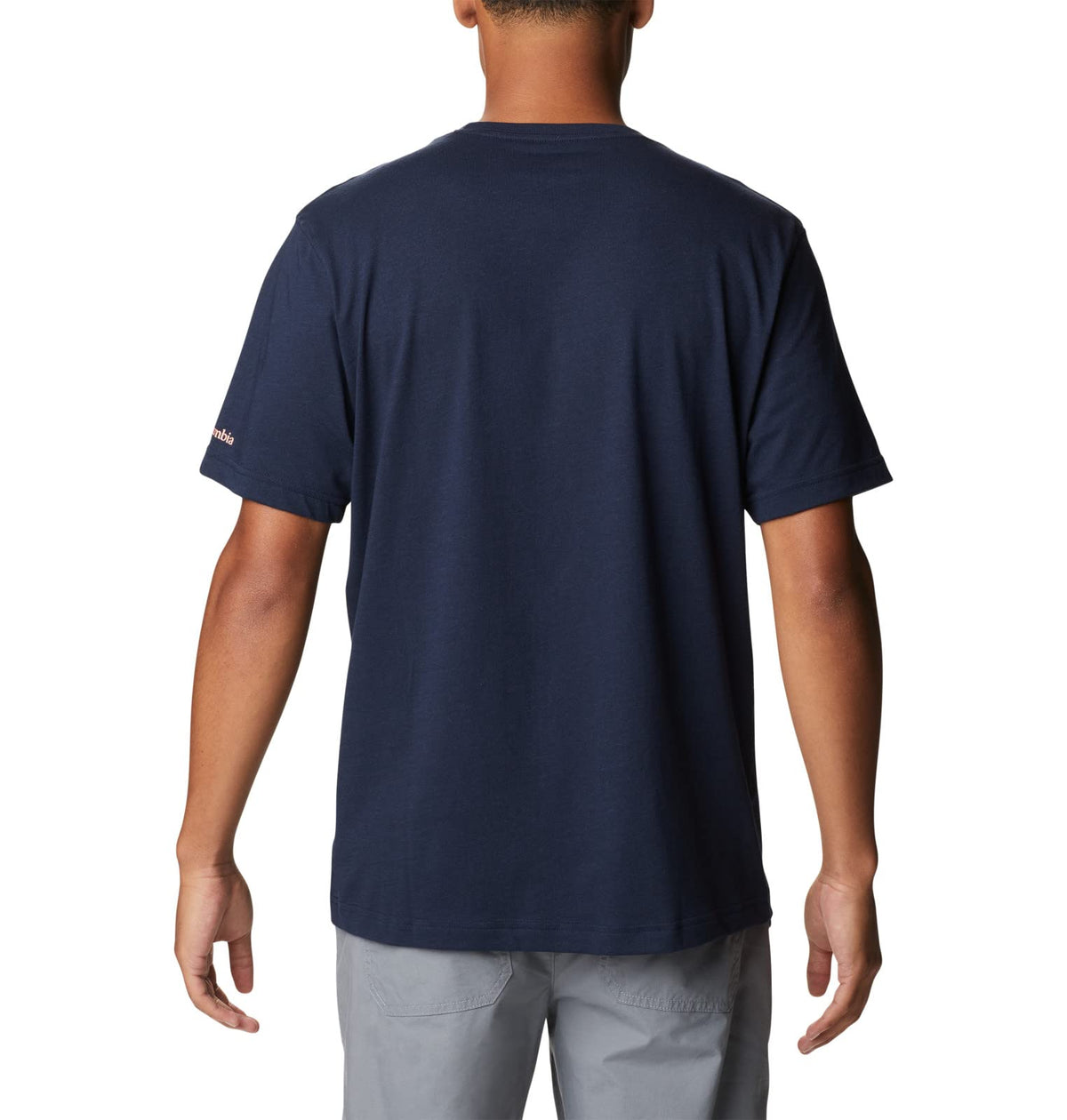 Columbia Men's Thistletown Hills Graphic Short Sleeve, Collegiate Navy HTHR/Wanderland Graphic, X-Large