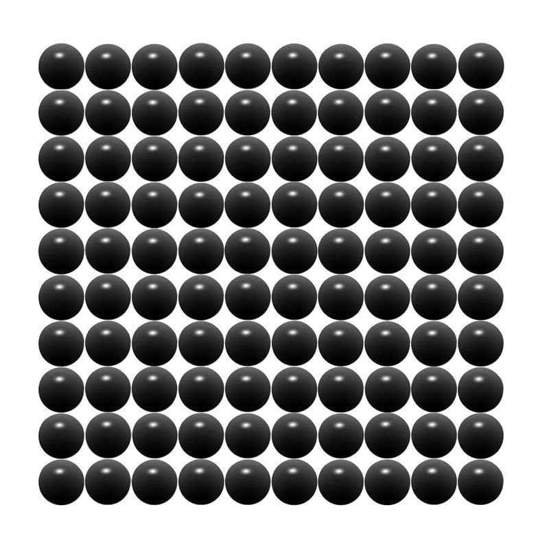 Seamless 68 Cal Paintballs Jawbreaker Solid Balls - Self Defense Nylon, Less Lethal Practice Paintballs .68 Caliber - Black (100 Count) 3.5 Gram
