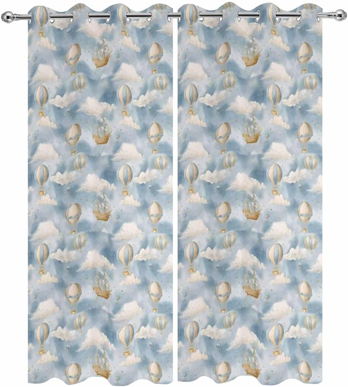 Hot Air Balloons Outdoor Curtains