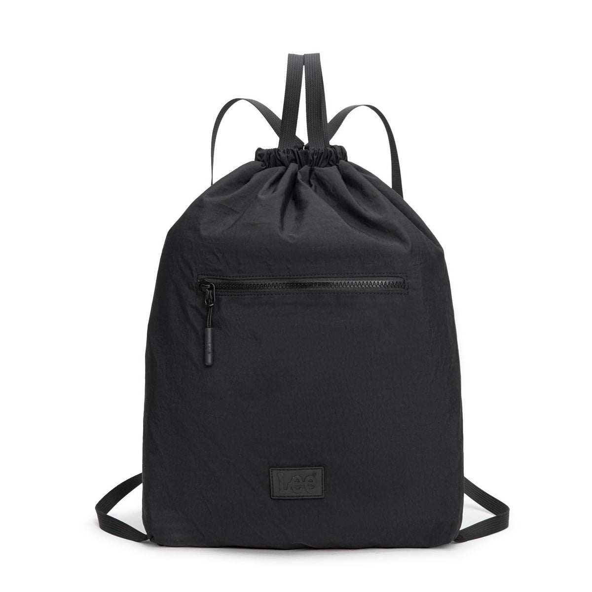 Montana West Lee Drawstring Backpack Bag Lightweight Small Gym Swim Beach Bag Water Resistant Sports Sackpack for Men Women, LEE48-002BK