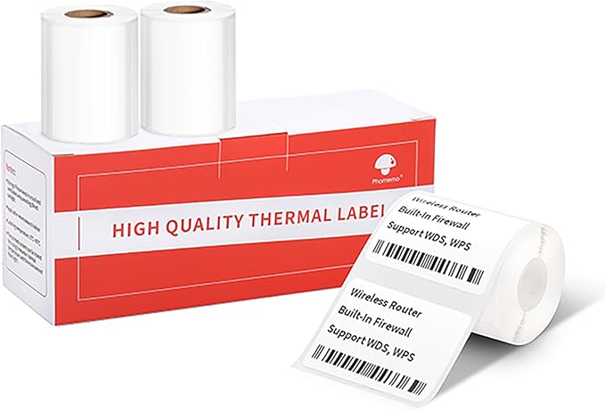 Phomemo [3x230 pcs] Labels Square Series, 3 Rolls 1.57''x1.18'' (40x30mm) M110 M100 M220 M221 Labels, White, 230 Pieces/Roll, Also Support Phomemo Thermal Shipping Printer