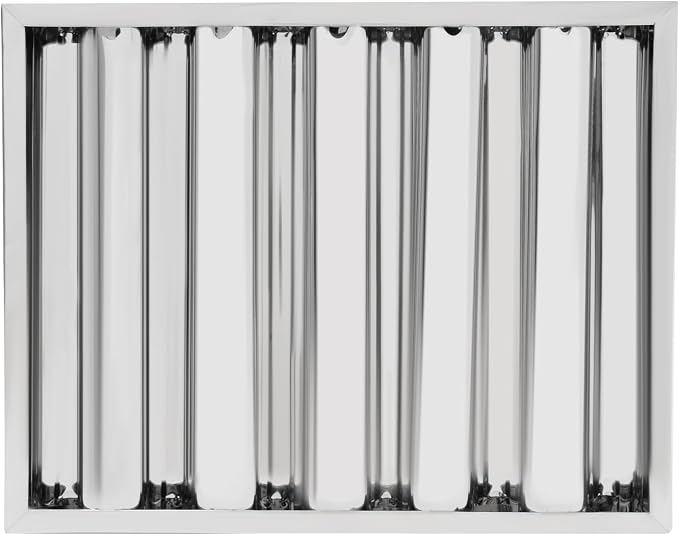6Pcs 19.5W x 15.5H x 1.78TH Inch Commercial Hood Filters, 430 Stainless Steel 5